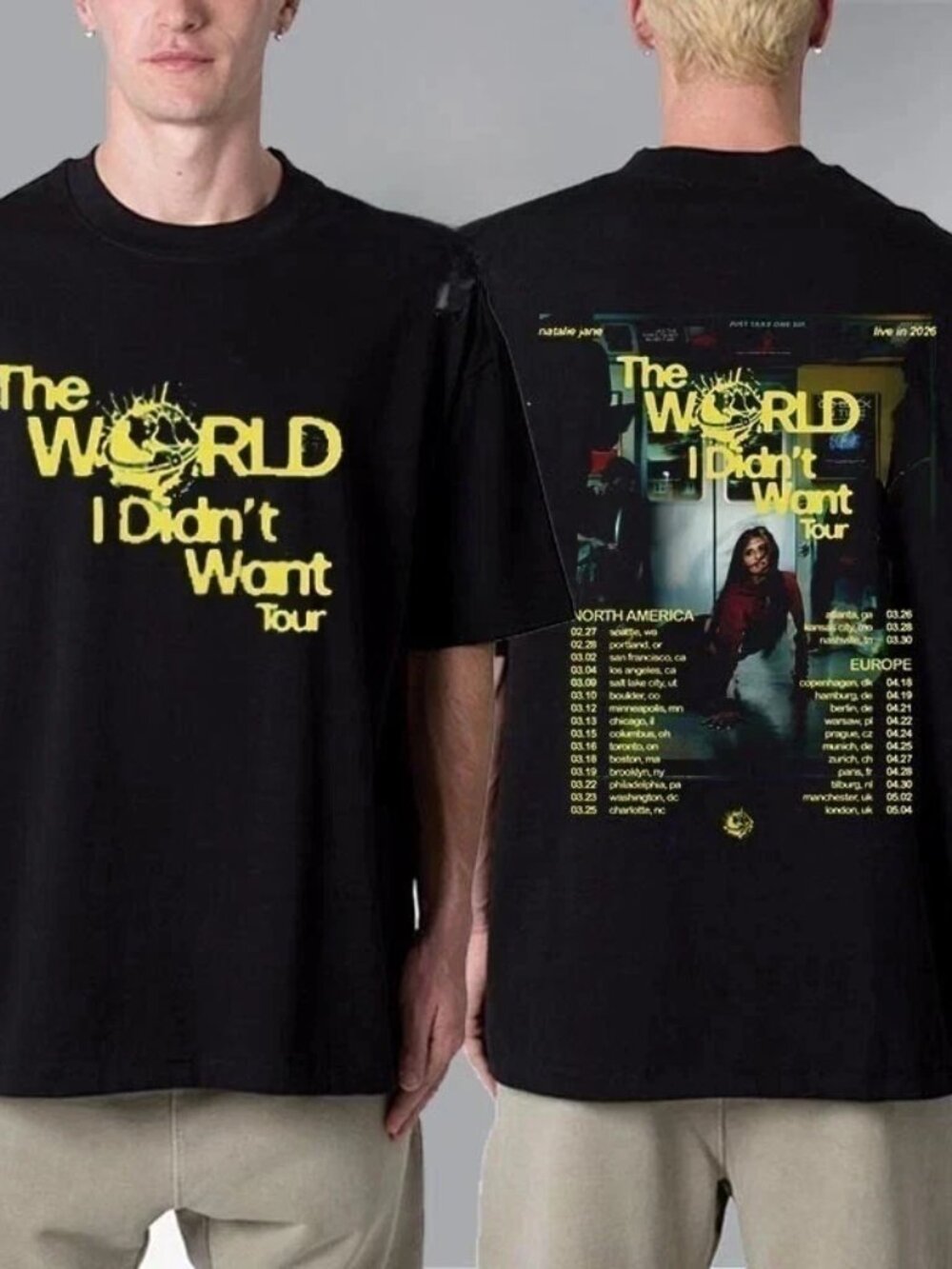 Natalie Jane The World I Didn't Want Tour 2026 North America T-shirt